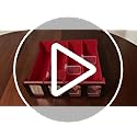 Hot Bee MTG Trading Card Storage Box, Deck Box Holds 2400+ Cards for TCG, MTG, Yugioh, Magic the Gathering Commander Cards, Playing Card Case PU Leather Magnetic Closure, Red