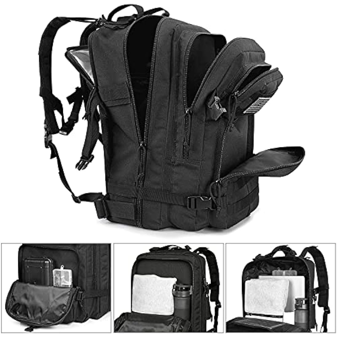 G4Free 50L Tactical Backpack Army Military Bag Water Resistant Molle Rucksack for Outdoor Fishing Hiking Camping Trekking Hunting Travelling