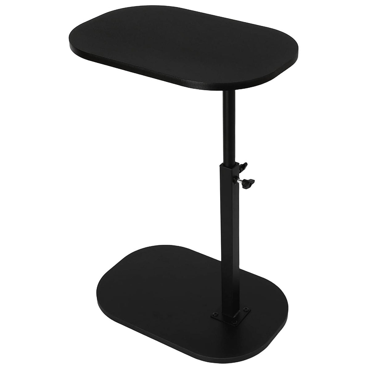XUDREZ Adjustable C Shaped Side Table, 360°Swivel End Table, Living Sofa Table, Modern Small Coffee Table for Bed/Bathtub Black-Black
