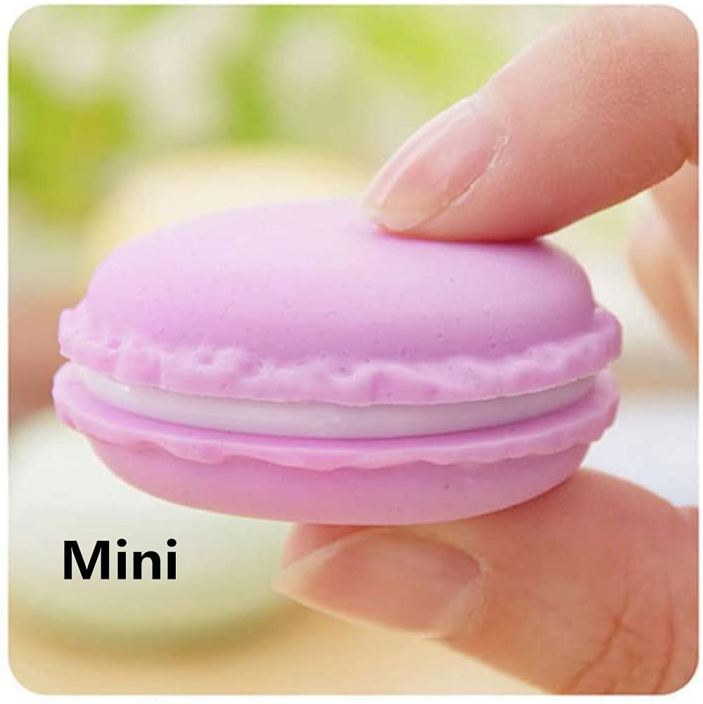 LATRAT Set of 6 Mini Macaroon Shaped Storage Boxes for Jewellery and Cosmetics, Small Macaron Storage Box, Set of 6 Colourful