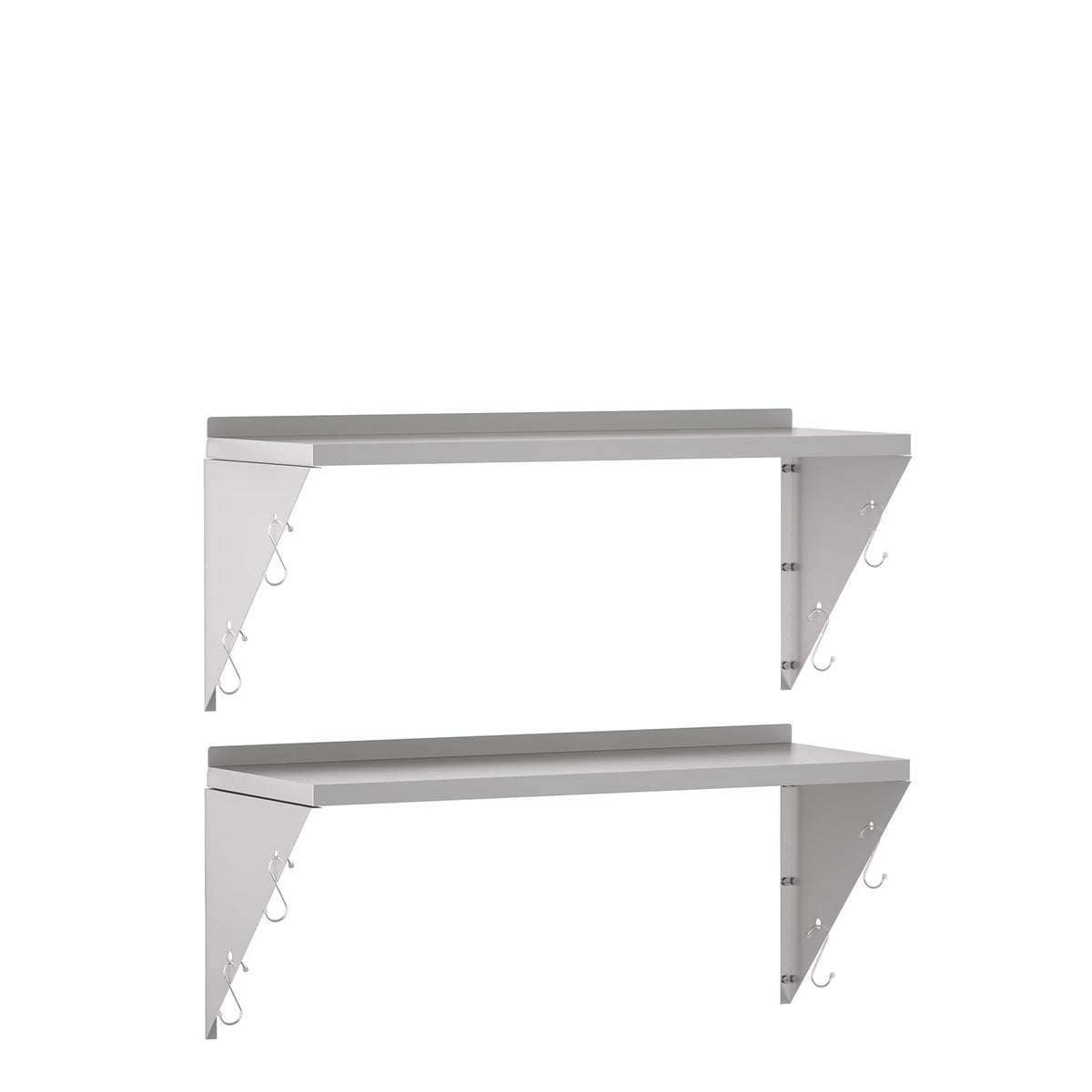 Stainless Steel Shelf Commercial Kitchen Wall Shelves 80x30cm, 2PCS