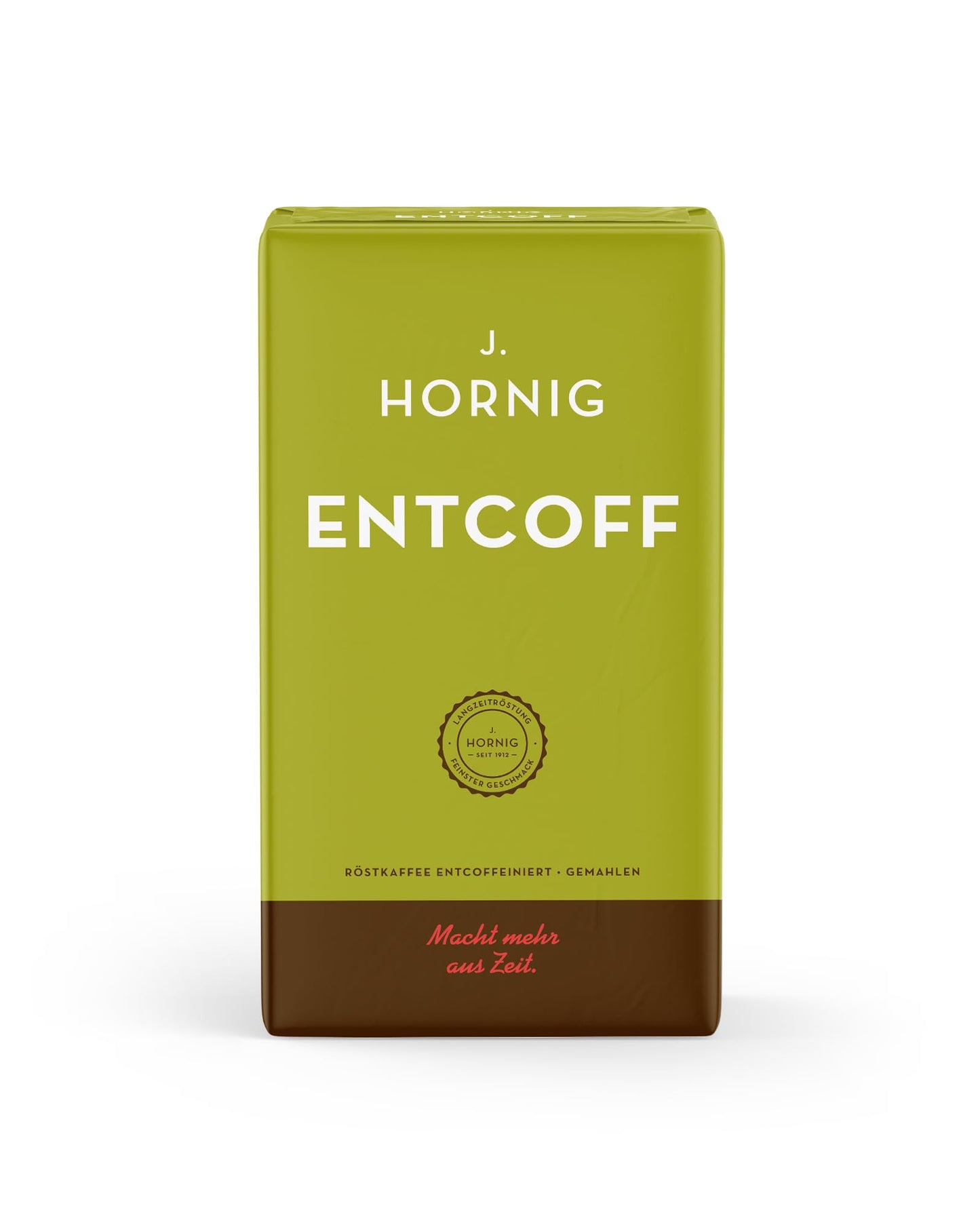 J. Hornig Ground Coffee, Entcoff, Gently Decaffeinated, Mild Arabica and Robusta Decaf Blend, Ideal for Filter Preparation, 500g Pack