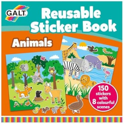 Galt Toys, Reusable Sticker Book - Animals, Sticker Books, Ages 3 Years Plus