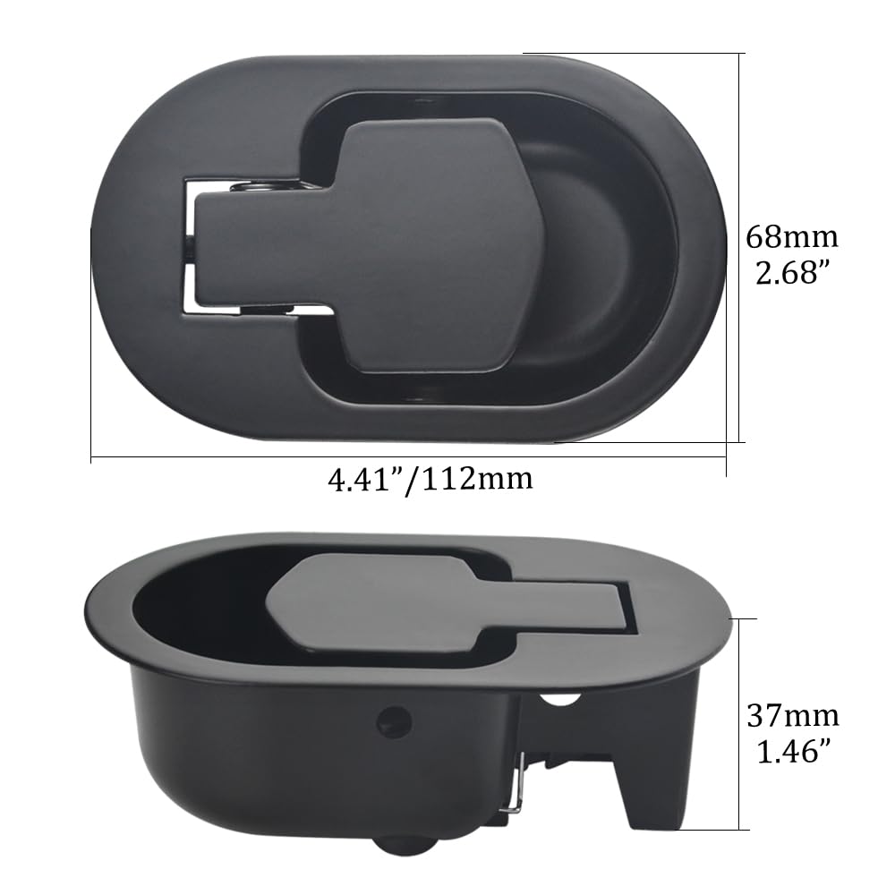 TOVOT 2 Pack Metal Recliner Handle Replacement Recliner Handle with Cable (Cable Length 38")