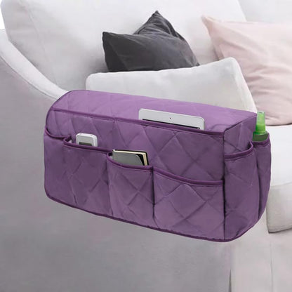 Lyirfan Sofa Armrest Organizer Non-Slip Sofa Storage Organizer Caddy Remote Control Holder with 14 Pockets,for Cell Phone,TVRemote Control,Magazines