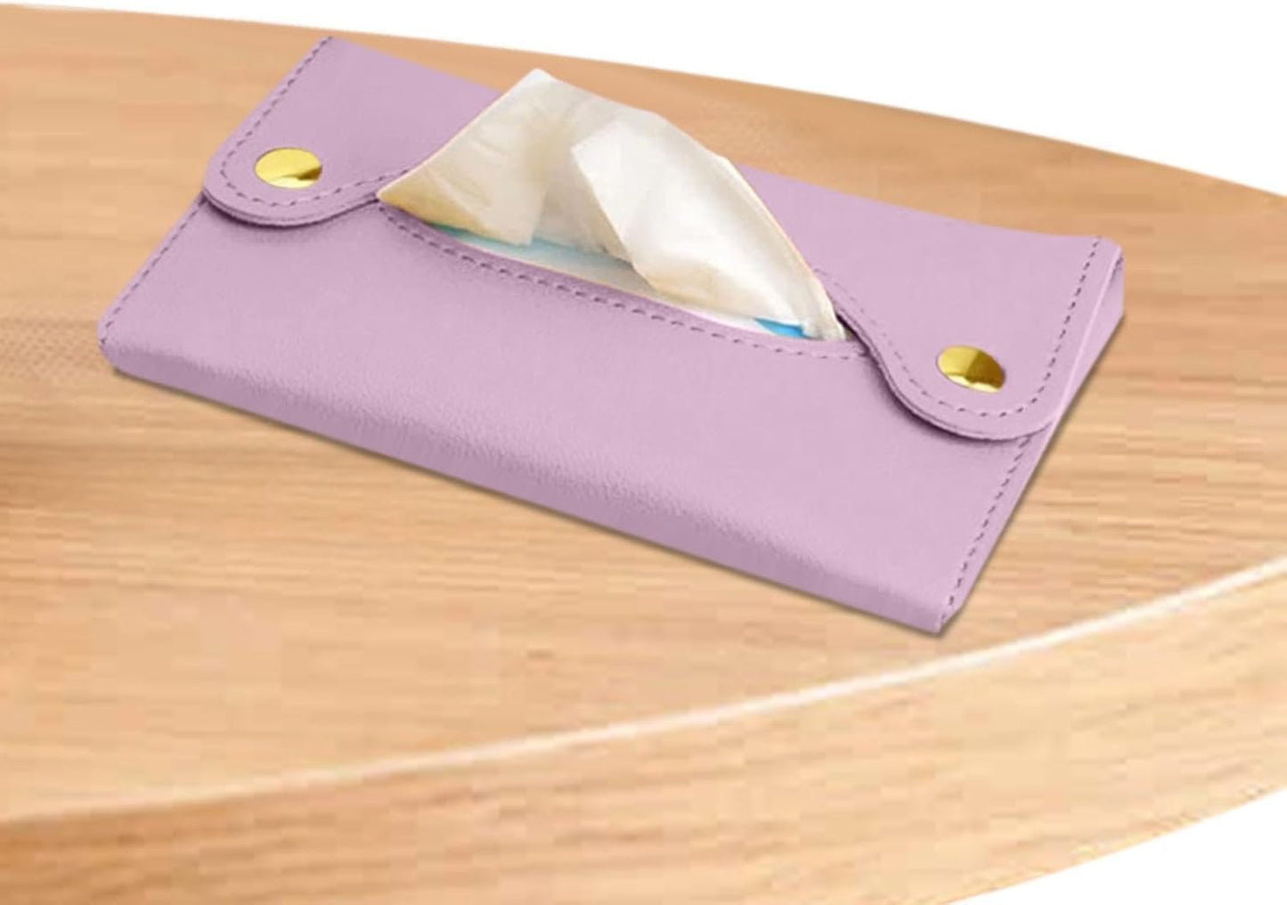 Purple Pocket Tissue Holder - Tissue Holder | Travel Pouch for Tissue | Pocket Paper Towel | Tissue Bag Holder | Towel Pu Leather Case