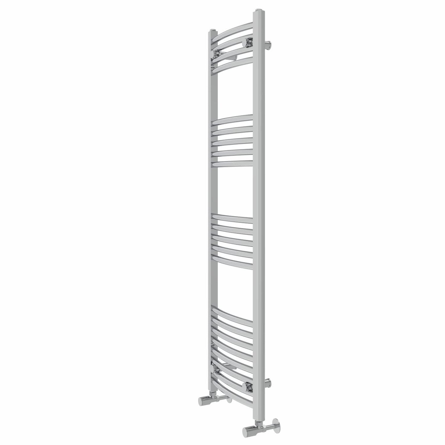 Warmehaus Curved Bathroom Heated Towel Rail Warmer 1400x400mm Chrome