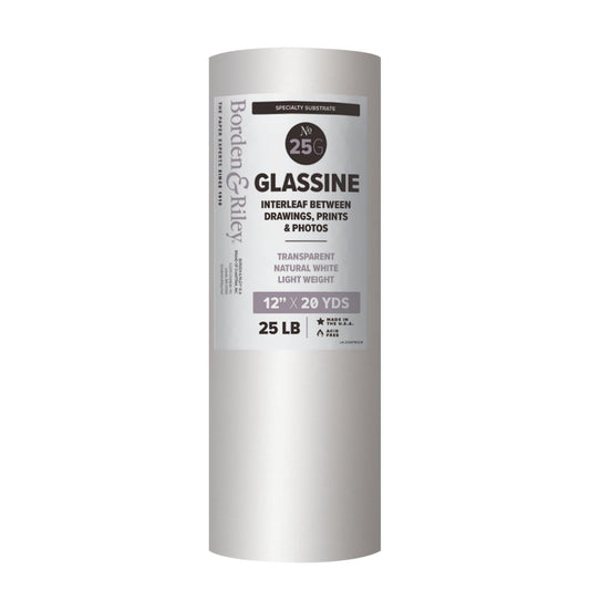 Glassine Rolls 25 lb 12 inches x 20 Yards by Borden & Riley