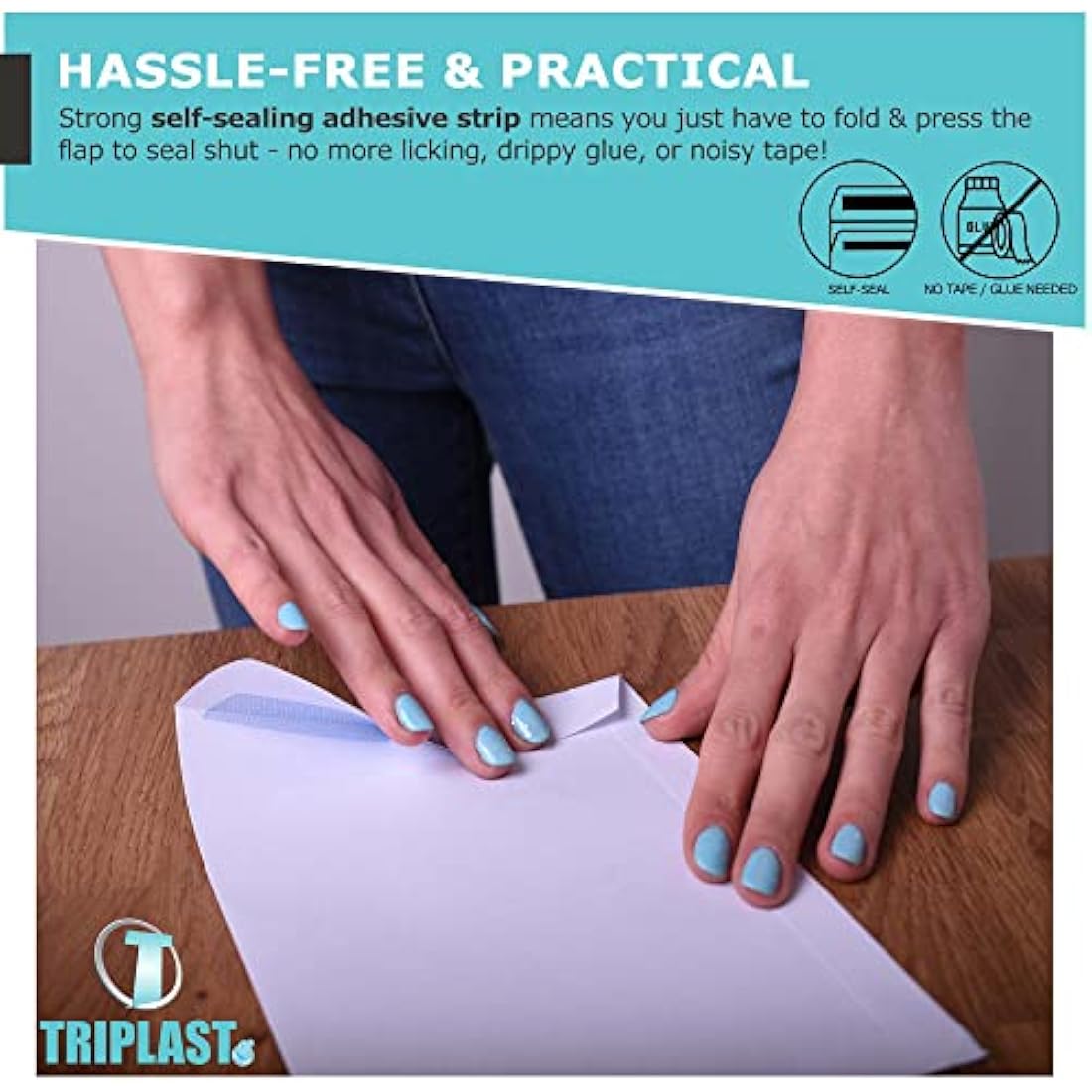 Triplast 100 x C5 Window Self Seal Security Envelopes (Size: 229x164mm) | Address Window, Self Sealing & Printer Safe Mailing Paper Envelopes | Ideal for Everyday Home, Office & Commercial Use