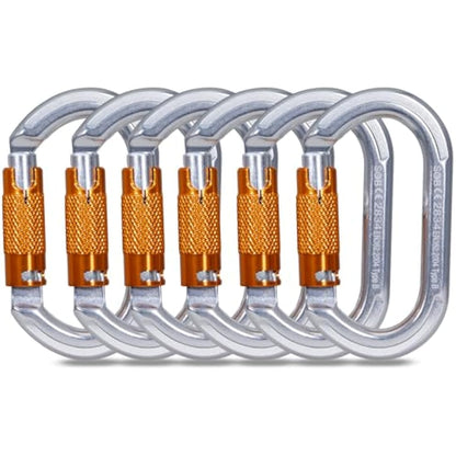 Climbing Carabiners, Auto Locking Carabiner Clips Heavy Duty for Rock Climbing, Camping, Dog Leash, Hammock, Swing, Water Bottle