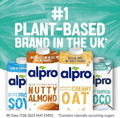 Alpro Coconut Plant-Based Long Life Drink - Vegan Dairy Free & Lactose Free Milk Alternative - 1L (Pack of 8)