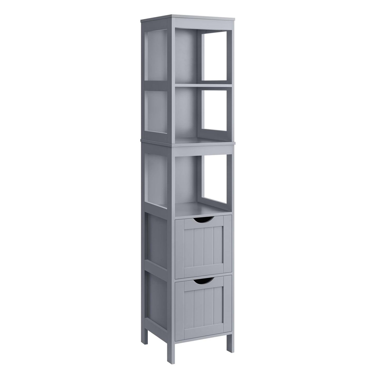 VASAGLE Bathroom Floor Cabinet, Freestanding Bathroom Storage Unit, with 2 Drawers, 3 Open Compartments, for Bathroom, Living Room, Kitchen, Modern