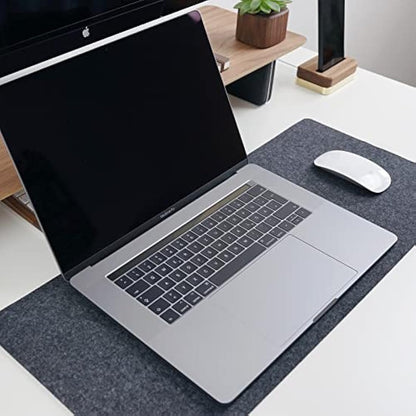 DawnTrees Desk Mat |100x40 cm Felt Desk Pad Protector | Office Felt Desk Mat | Keyboard Pad | Extra Large Mouse Pad… (Dark Grey)