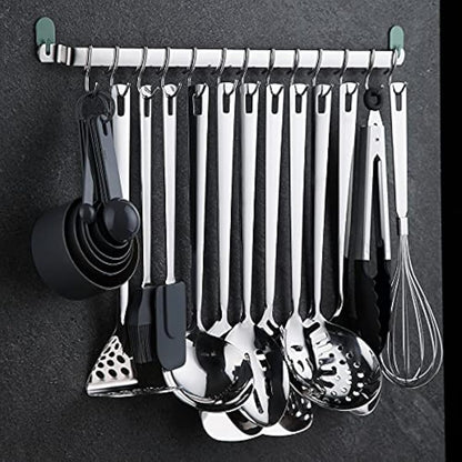 Stainless Steel Cooking Utensils Set,Kyraton 37 Pieces Kitchen Utensils Set,Kitchen Gadgets Cookware Set,Kitchen Tool Set with Utensil Holder Non-Stick and Heat Resistant.Dishwasher Safe