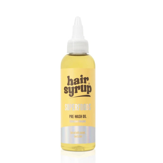 Hair Syrup | Superfoods Pre-Wash Hair Oil | Enriched with Coconut, Kiwi & Line | For Damaged, Dehydrated Hair Needing TLC | 12 Nutrient-Rich