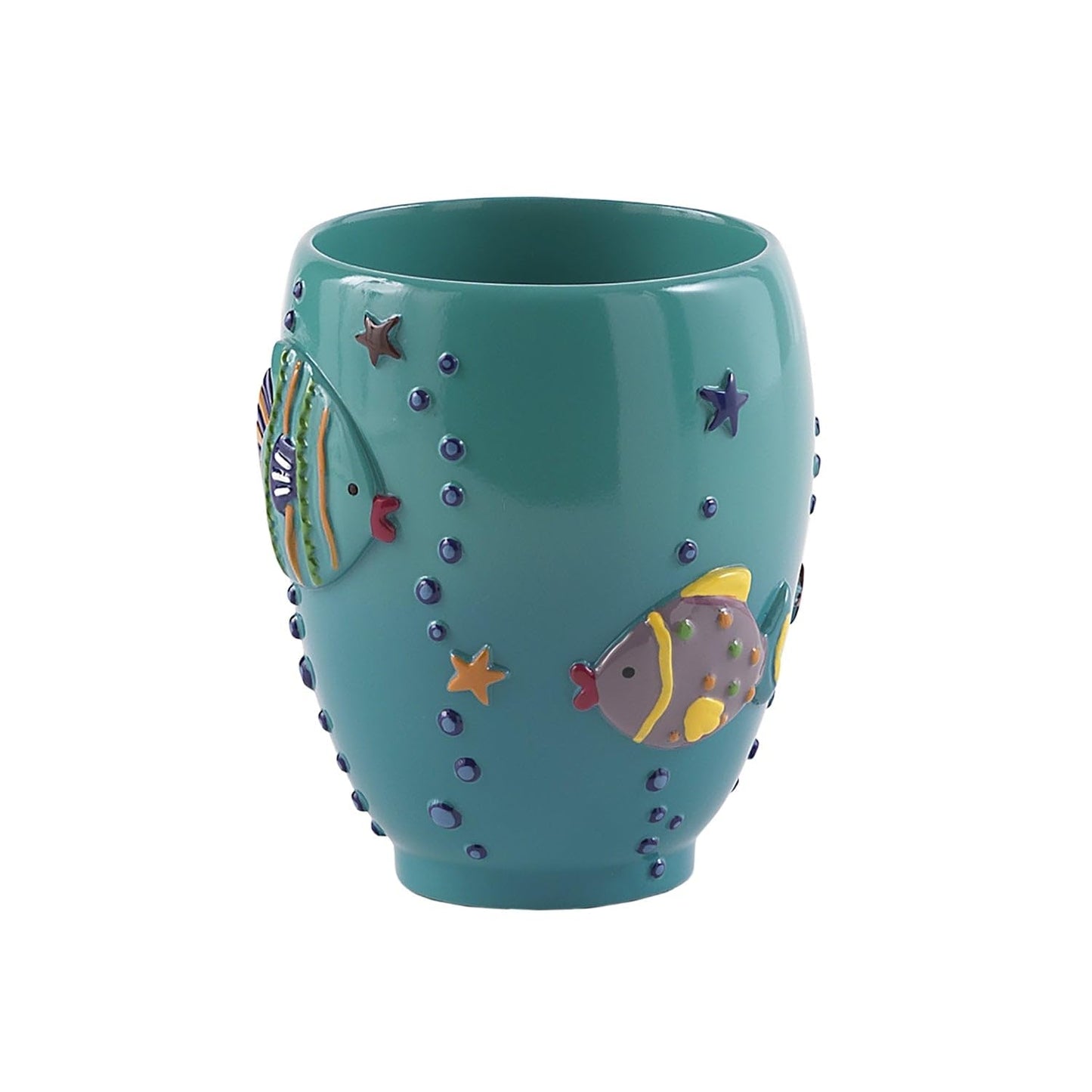 Gedy Dori portacepillos, Resin, Turquoise, 8.5 x 8.5 x 10.5