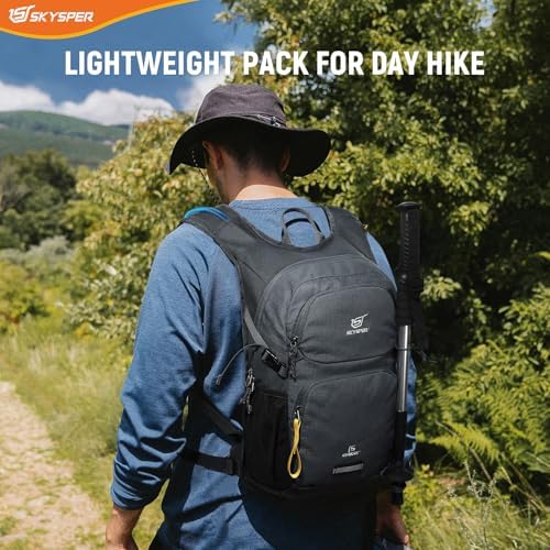 SKYSPER Hiking Backpack 15L Recycled Rucksack Travel Hiking Pack Lightweight Day Pack for Women Men