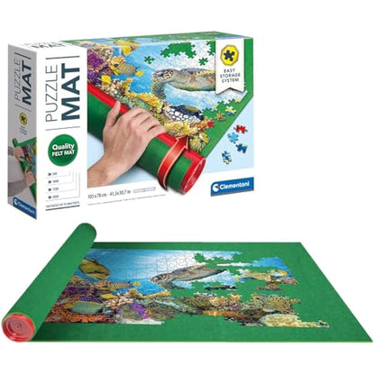Clementoni- Puzzle Mat: Keep Pieces Together & Build Anywhere, Easily and Safely Store Your Puzzle (18+ Months)
