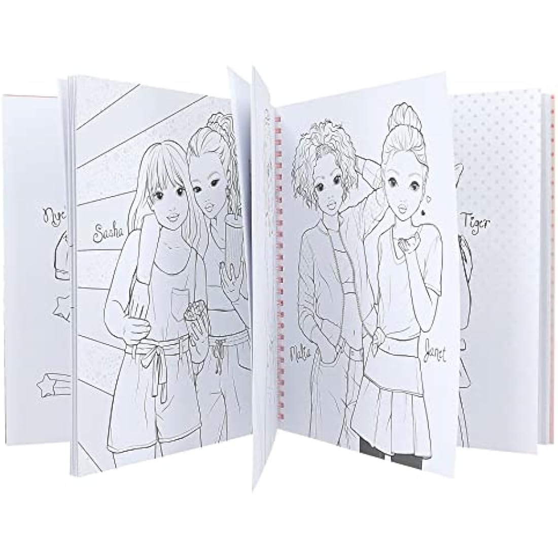 Depesche TOPModel Cutie Star 12434 Colouring Book Set with 40 Pages for Designing Fashion Outfits and a Sticker Sheet