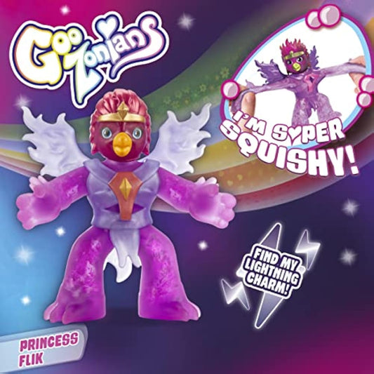 GOOZONIAN HERO PACK PRINCESS FLIK. STRETCHY, SQUISHY TOY FOR GIRLS. DISCOVER HIDDEN CHARMS. COLLECTABLE ACTION FIGURES. BIRTHDAY PRESENT FOR GIRLS 4+