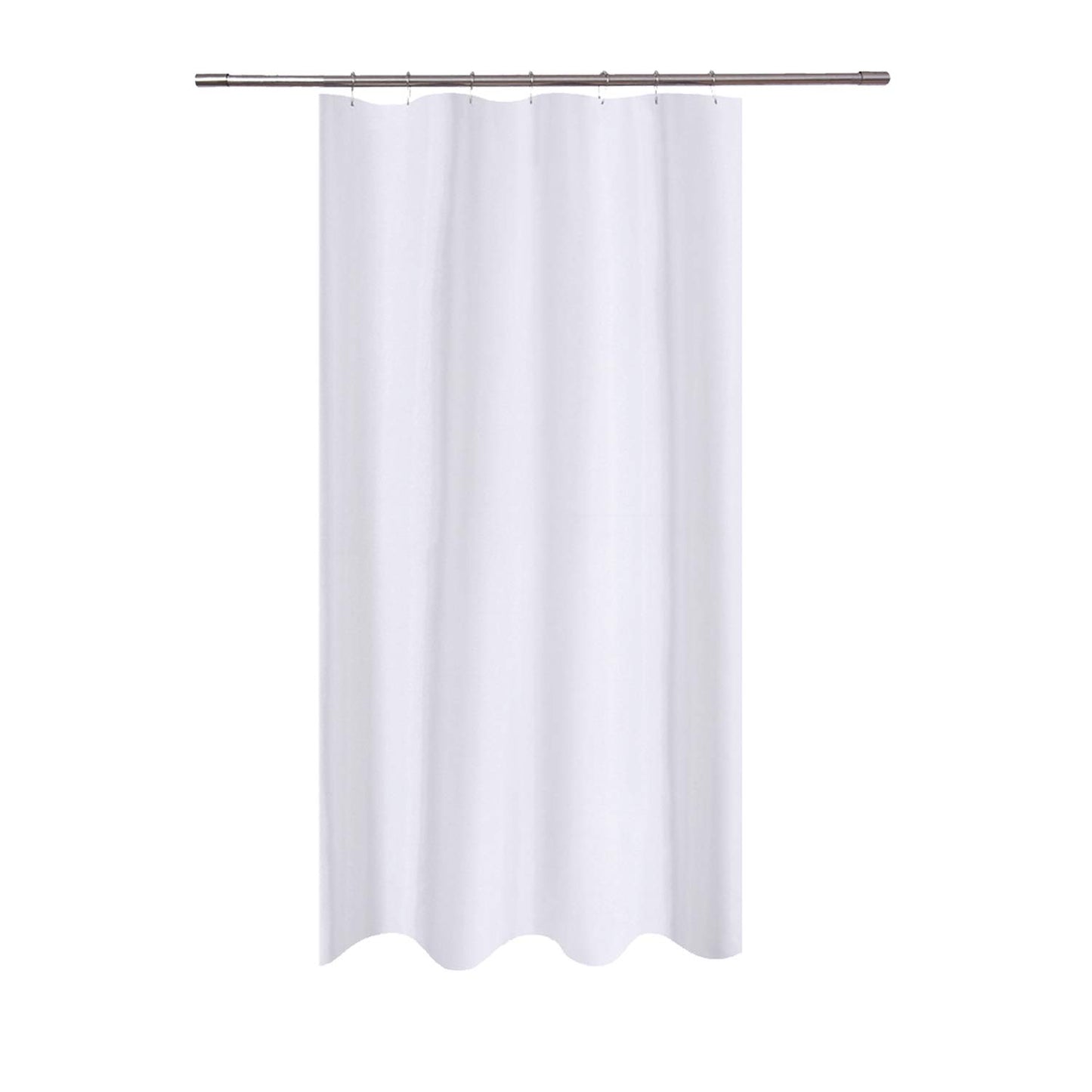 N&Y HOME Fabric Shower Curtain Liner 40 x 72 inches Bath Stall Size, Hotel Quality, Washable, Water Repellent, White Spa Bathroom Curtains with