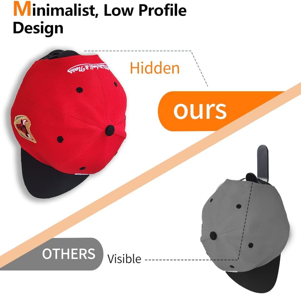 SHAOUMAN Hat Hooks Adhesive Baseball Cap Storage Simple Cap Hooks Display Rack Room Decoration Hat Rack Can be Used to Hang Necklaces