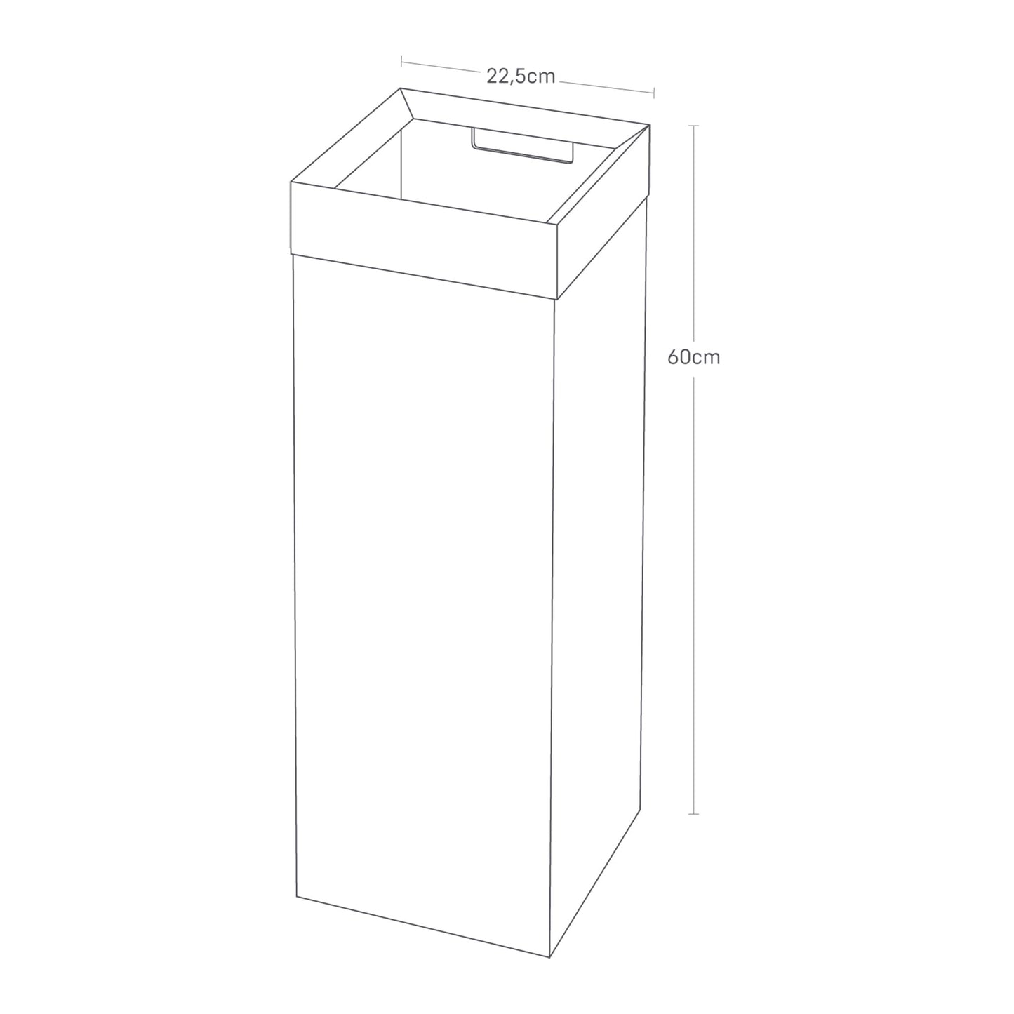 YAMAZAKI Tower Tall Trash Can, white