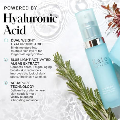 Kate Somerville HydraKate Recharging Hydration Serum - Instant Hydration with Hyaluronic Acid, Fast-Acting Skincare Formula, Glow-Boosting Serum, 30ml