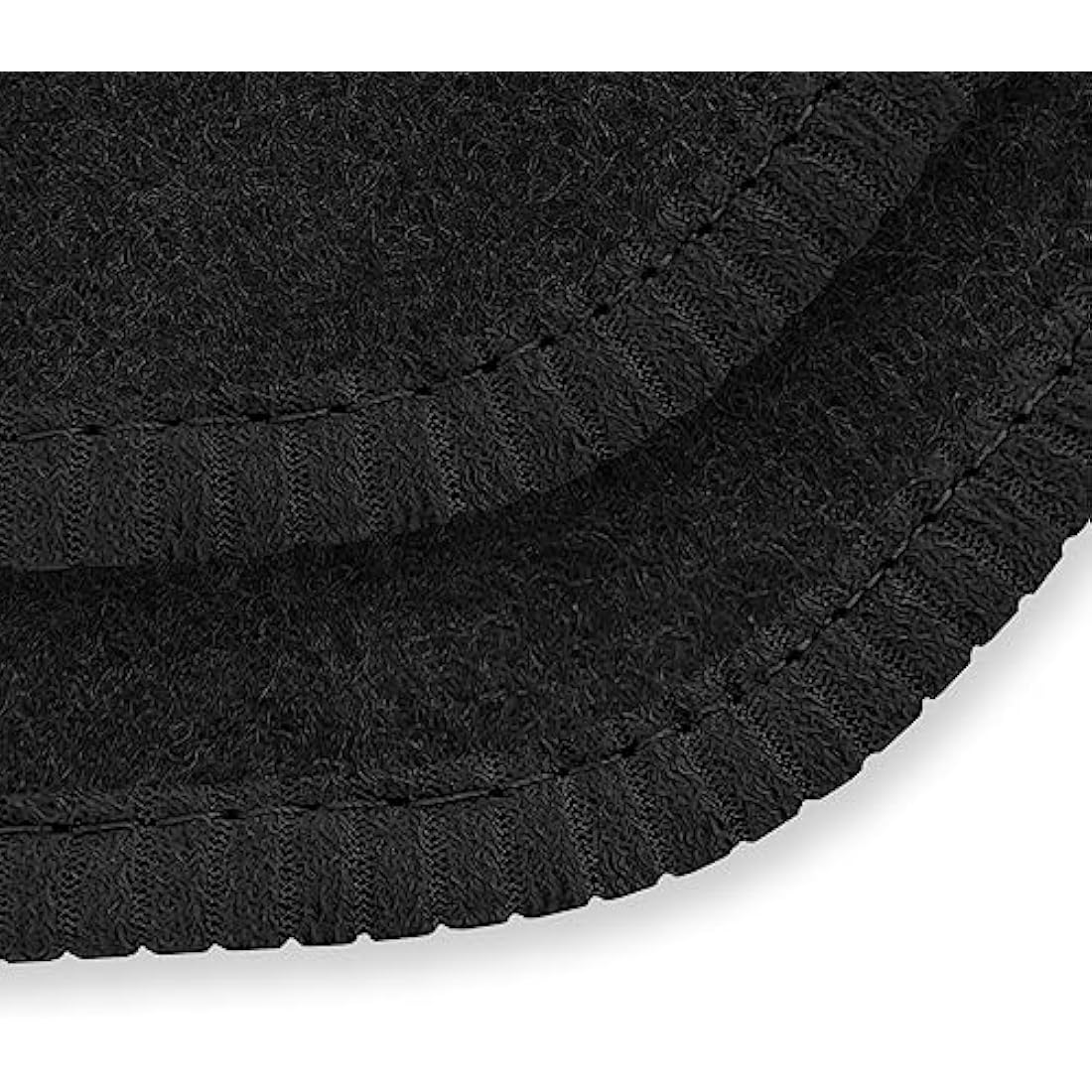 Car Mats FOR Peugeot 208/2008 / 2008 Crossover 2012-2019 Black Carpet - Black Ribbed Trim - Black Rectangle Heel Pad [SAPP-1433]