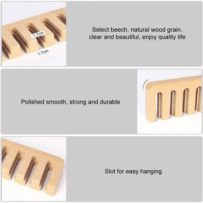 GmeDhc 1Pcs Belt Hanger for Wardrobe, Wooden Belt Storage Rack