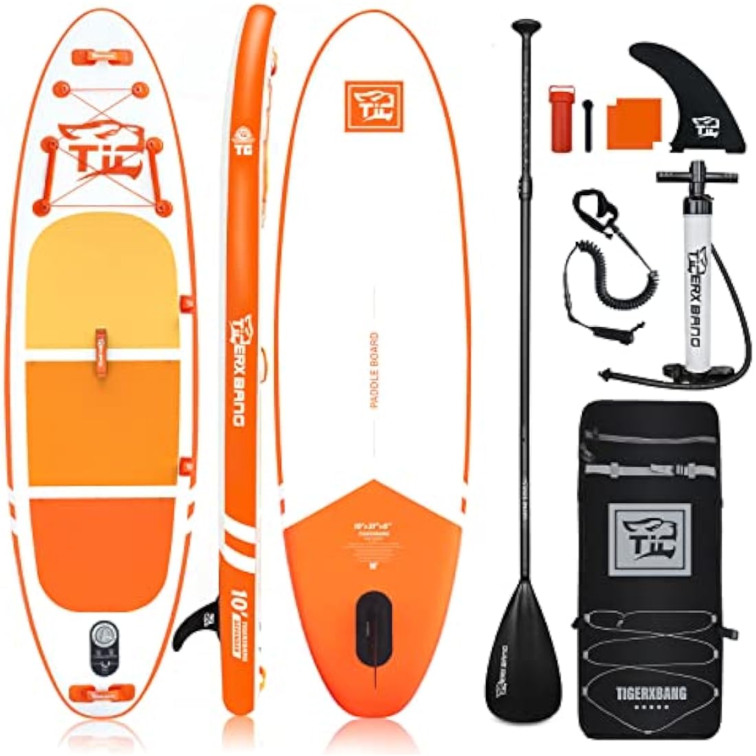 TIGERXBANG Stand Up Paddle Boards 10'6" x 32" x 6"丨10' x 31" x 6" with Premium SUP Board Accessories, Inflatable Paddle Boards for Adults/Kids Stand Up PaddleBoarding