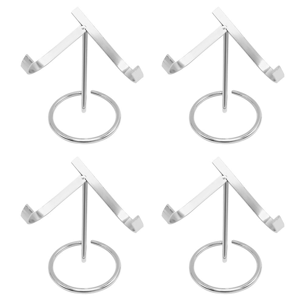 BDKMMS Crystal Display Stand, 4Pcs Metal Crystal Heart Stones Ball Holder Mineral Specimen Easel Holder for Geodes Agate Fossils Plates Collection