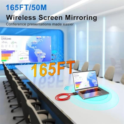 Wireless HDMI Transmitter and Receiver, 5GHz Wireless HDMI Extender, 1080P Video/Audio Dual Screen Transfer, Laptop, Tablet, Projector, Support Nefix/YouTube
