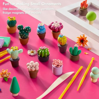 Shuttle Art Polymer Clay Modeling Kit, 82 Colors, Oven Bake, Non-Toxic, Non-Sticky, Ideal DIY Art Craft Kit for Kids & Adults, Includes 19 Tools & 16 Accessories