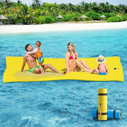 CTSC Floating Mat - Floating Island - 3-Layer Floating Water Mat, Water Trampoline for Kids and Adults, Tear-Resistant XPE Foam Mat for Lake Beach Ocean Pool