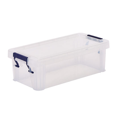 Bankers Box Storage Box 1.3L 10 Pack - BPA-Free, Stackable Plastic Organizer with Clip-Lock Lid