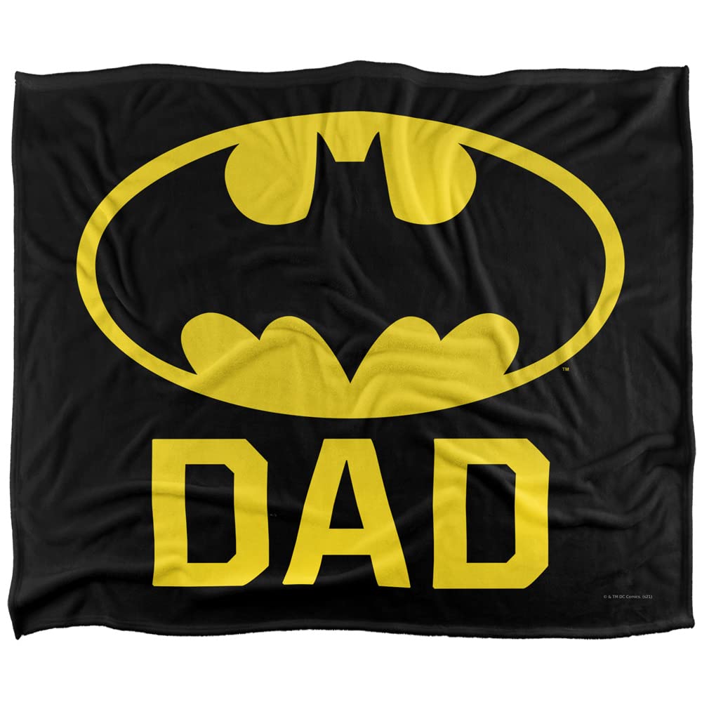 BATMAN Bat Dad Officially Licensed Silky Touch Super Soft Throw Blanket 152 x 127 cm