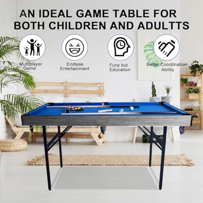 HLC Foldable Game Tables for Family Fun, Space-Saving Entertainment Center for Kids & Adults