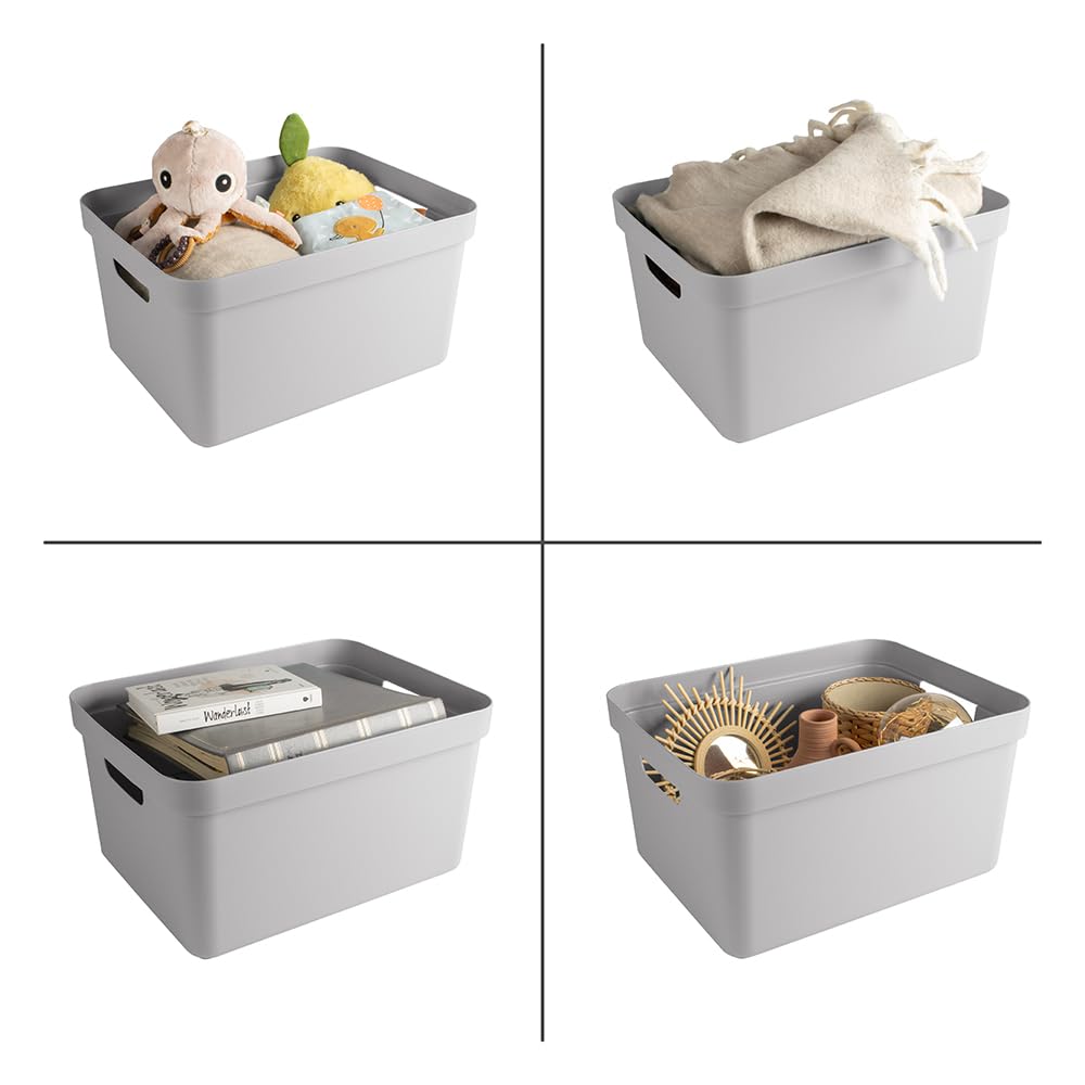 Sunware Sigma Home Storage Box, Light Grey, 32 Litre