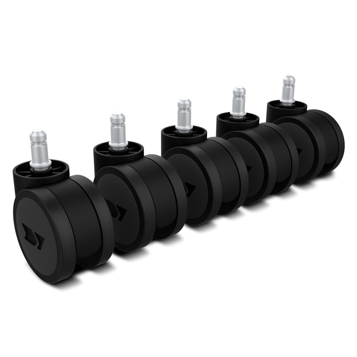 DRIFT WHEELS TYPE A 5 Pack Nylon Material 60mm Diameter Silent Swivel Swivel Universal Replacement Black