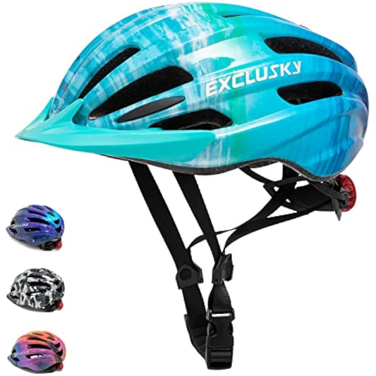 Kids Bike Helmet Exclusky Boys Girls Bike Helmet Adjustable Kids Cycle Helmet 50-57cm, Multi-Sport Kids Helmet Age 5-7-9-10-12, Bicycle Helmet Kids with Visor