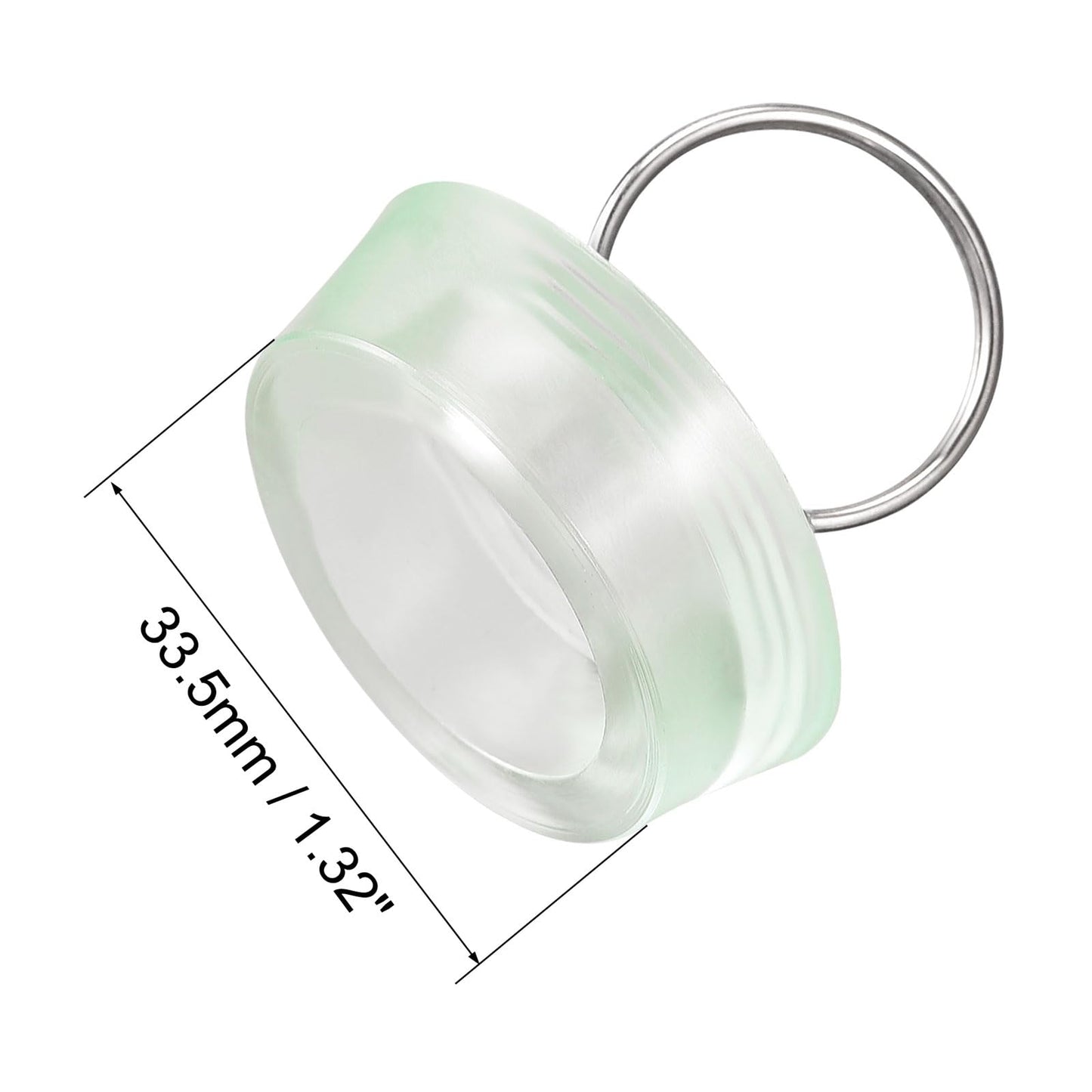 sourcing map Rubber Sink Plug, Drain Stopper Clear Blue Fit 34.5-37mm with Hanging Ring for Bathtub Kitchen and Bathroom 2 Pcs