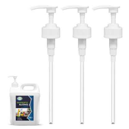 3 Pcs 5L Bottle Pump Dispenser for Isopropyl Alcohol Pump for 5ltr Container Cleaning With Tube 4ml Dose Ideal for Shampoo, Alcohol, Oils, Perfumes