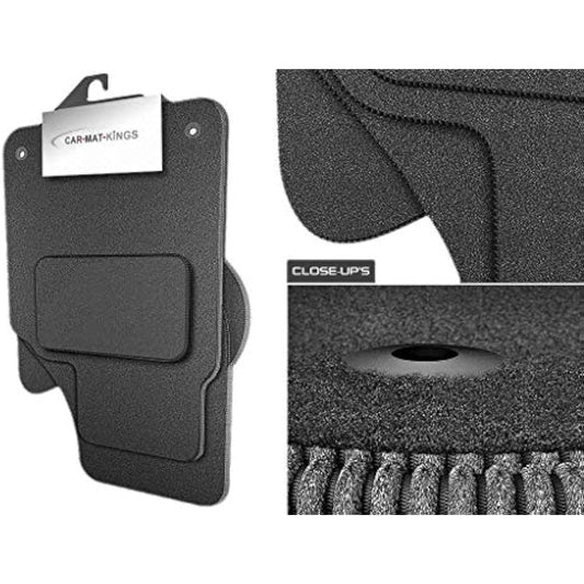 (D9:CT65) 4 Piece Ford (2011-2018) Fiesta (MK7) Vehicle Specific Car Mat Set Grey Carpet and Trim