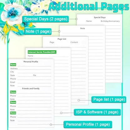 Password Keeper Journal Notebook for Computer & Website Logins Purple