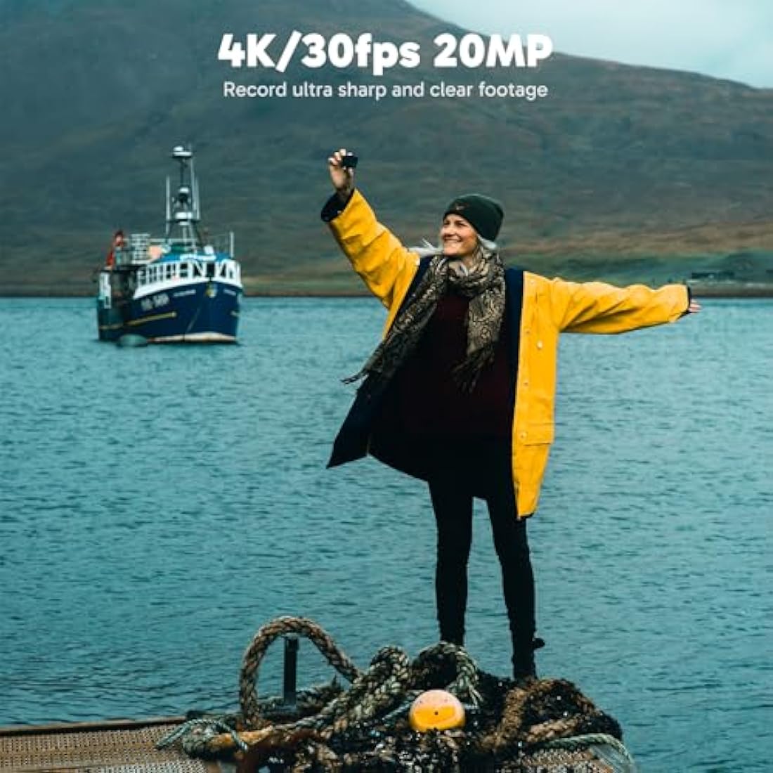 AKASO EK7000 Pro 4K Action Camera - Touch Screen EIS Adjustable View Angle 40m Waterproof Underwater Camera Remote Control Helmet Camera with Accessories Kit