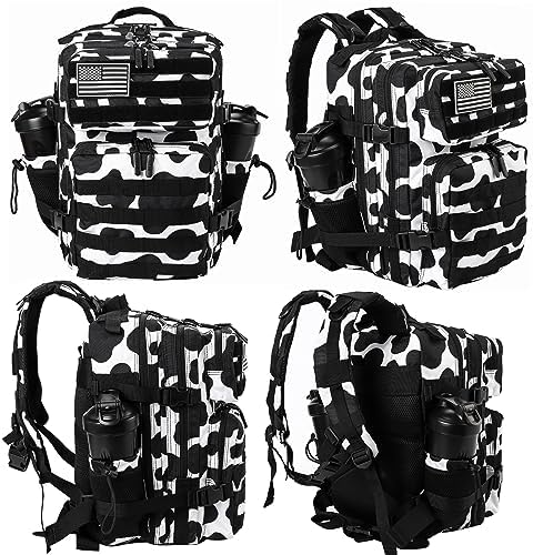 LHI Tactical Military Backpack for Men and Women 25L/35L Army Assault Pack Bag Small Rucksack with Bottle Holder