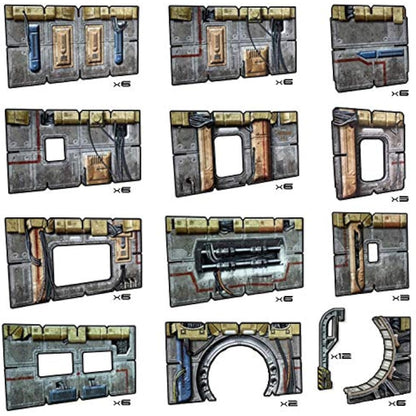 Battle Systems Sci-Fi Terrain - 28mm Modular 3D Space Terrain - Perfect for Wargaming and Roleplaying Tabletop Games - Full Colour Printed 3D 40K Multi Level Building Models (Frontier Core Set)