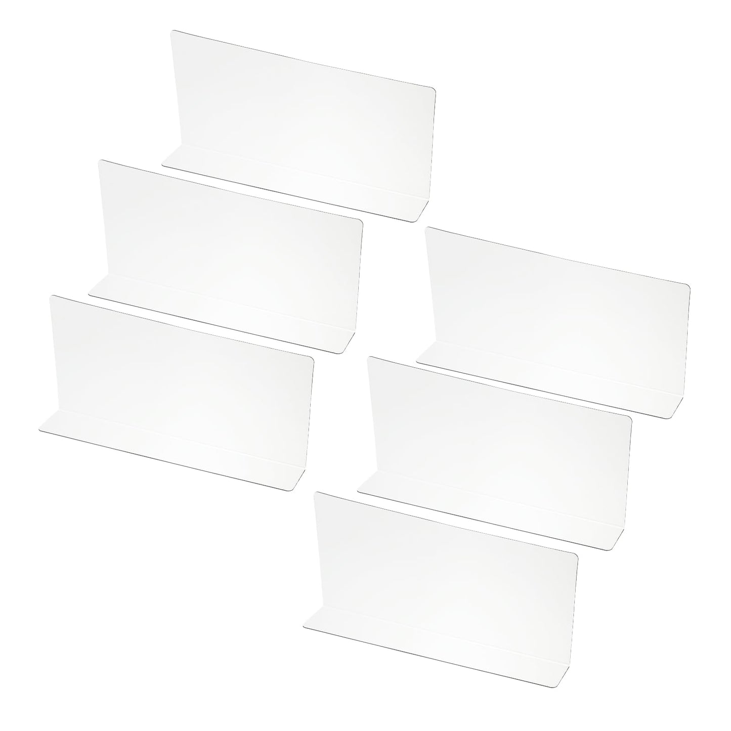 PATIKIL 6 Pack Shelf Dividers for Closet Organization, 250 x 40 x 120mm Acrylic Closets Separator Kitchen Cabinet Shelves Under Bed Blocker for