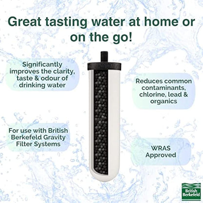 British Berkefeld 7" Ultra Sterasyl Ceramic Gravity Filter Cartridge | 2 Pack| Reduces Contaminants | Suitable for All Gravity Cans | Improves Taste & Odour | NSF Certified Candle Element